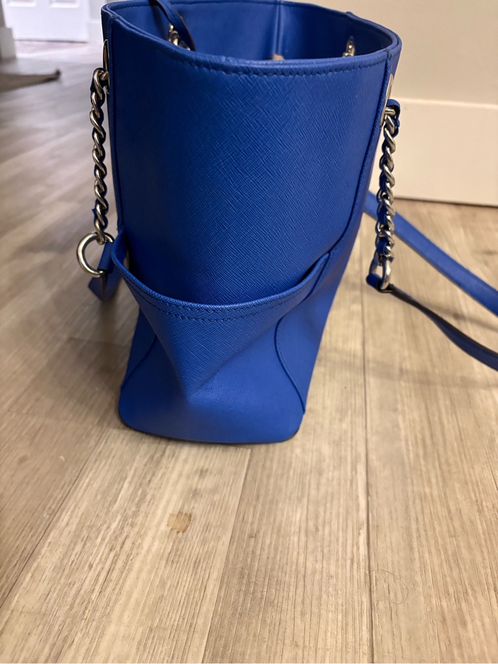 Calvin Klein Blue Chain-Accent Tote Bag - Picture 4 of 9